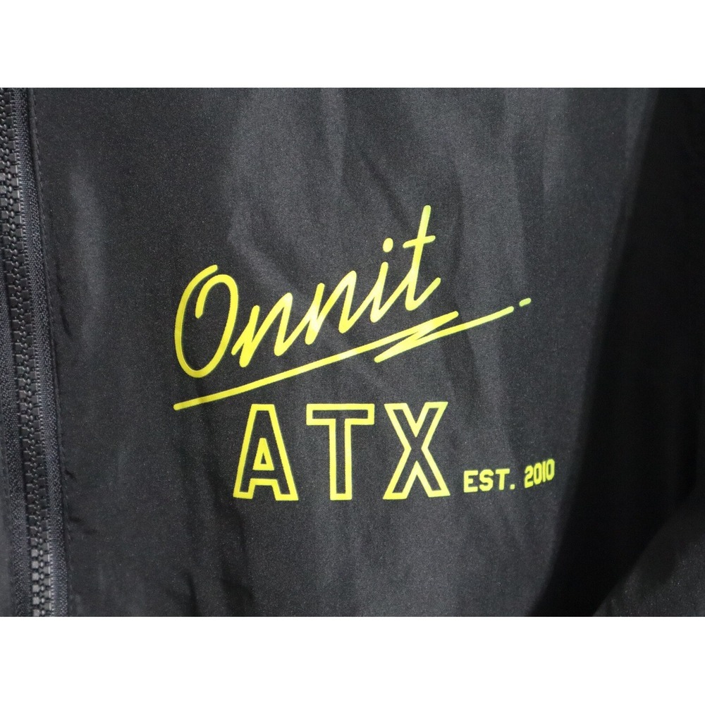 Onnit Jacket Men Small Black Lightweight Bomber Full Zip ATX Tiger Austin Texas‎ - Picture 2 of 5